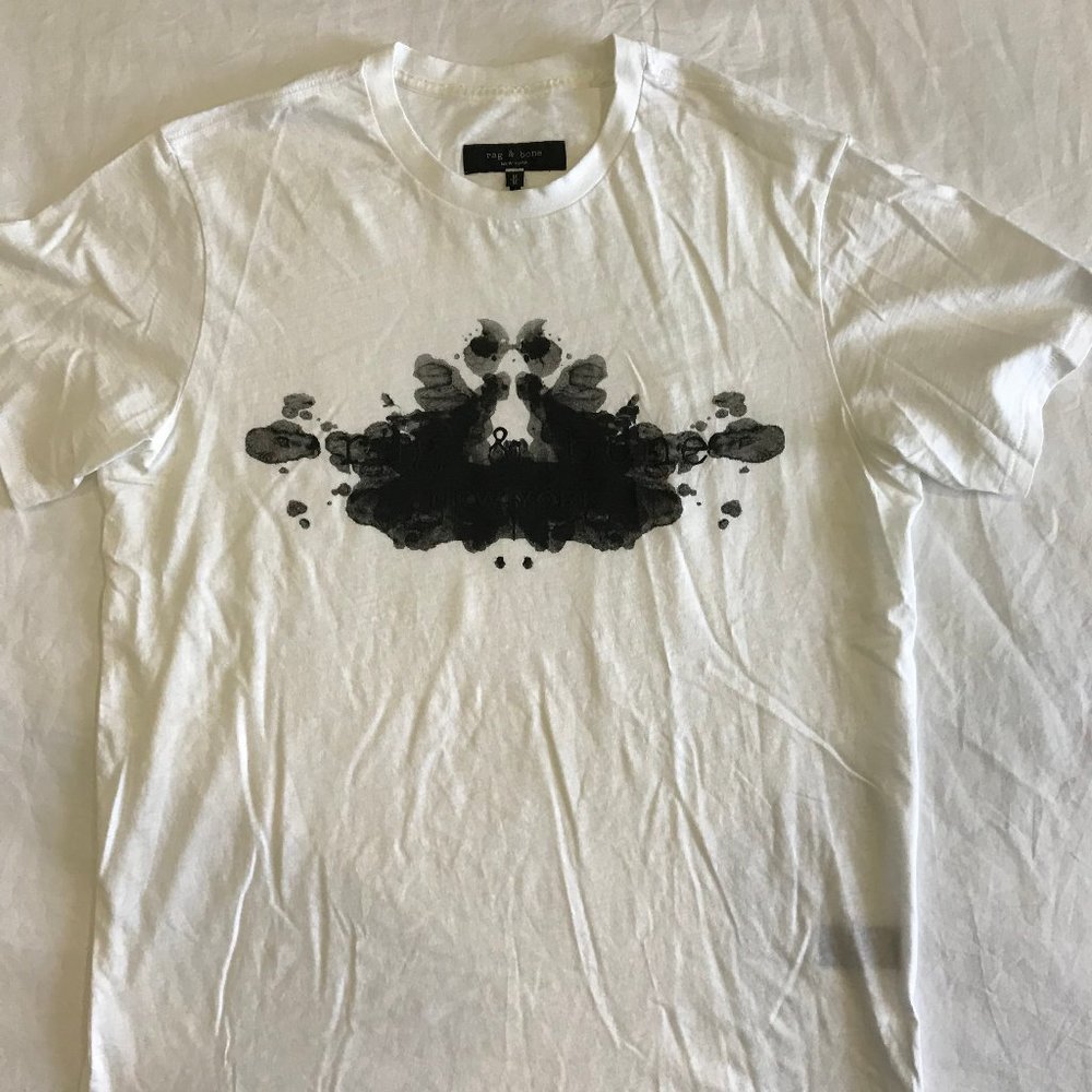Men's rag and bone decalcomanie tee (M)